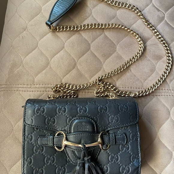 100% GUCCI guccissima emily chain bag - Picture 6 of 8